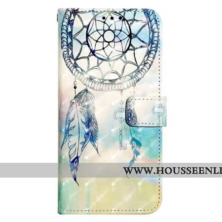 Housse Samsung Galaxy S24 5G Attrape Rêves Aquarelle Bleu