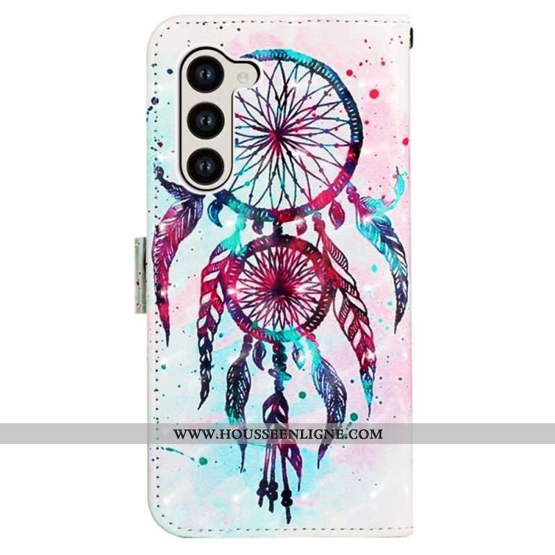 Housse Samsung Galaxy S24 5G Attrape Rêves Aquarelle Rouge