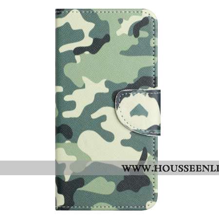 Housse Samsung Galaxy S24 5G Camouflage Militaire à Lanière