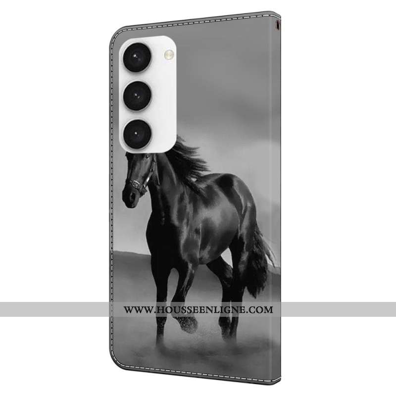 Housse Samsung Galaxy S24 5G Cheval Noir