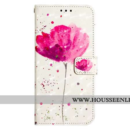 Housse Samsung Galaxy S24 5G Coquelicot à Lanière