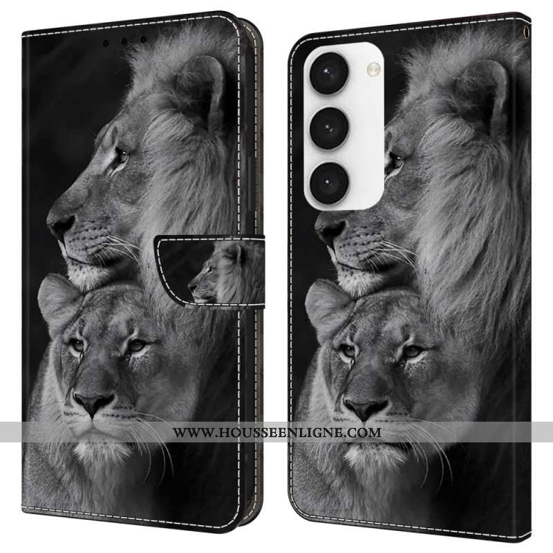 Housse Samsung Galaxy S24 5G Couple de Lions