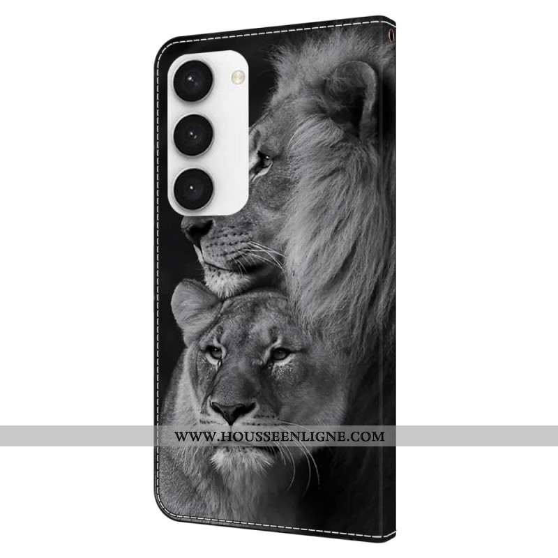 Housse Samsung Galaxy S24 5G Couple de Lions