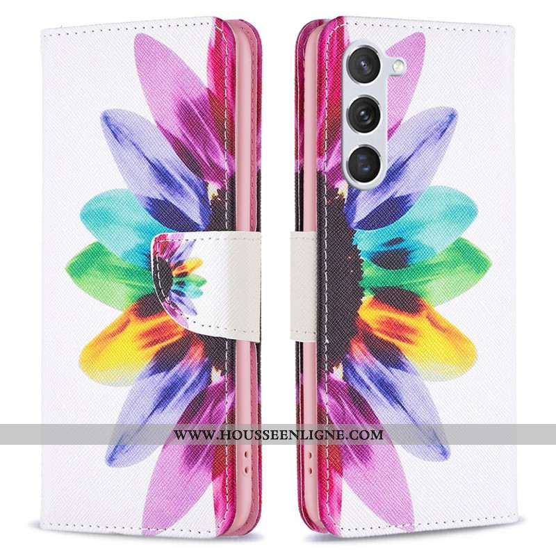 Housse Samsung Galaxy S24 5G Fleur Aquarelle