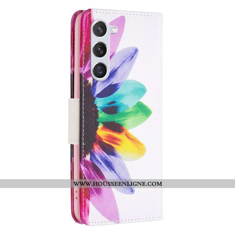 Housse Samsung Galaxy S24 5G Fleur Aquarelle