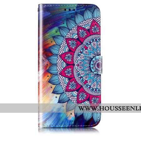 Housse Samsung Galaxy S24 5G Motif Mandala à Lanière