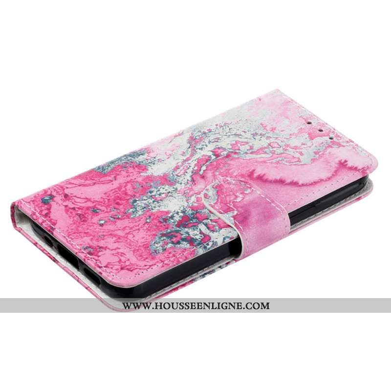 Housse Samsung Galaxy S24 5G Motif Marbré Rose