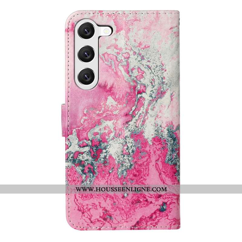 Housse Samsung Galaxy S24 5G Motif Marbré Rose