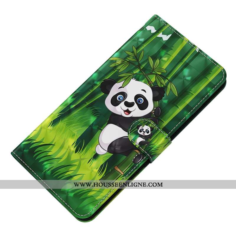 Housse Samsung Galaxy S24 5G Panda Bambou à Lanière