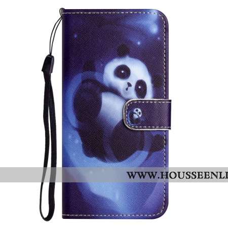 Housse Samsung Galaxy S24 5G Panda Space à Lanière