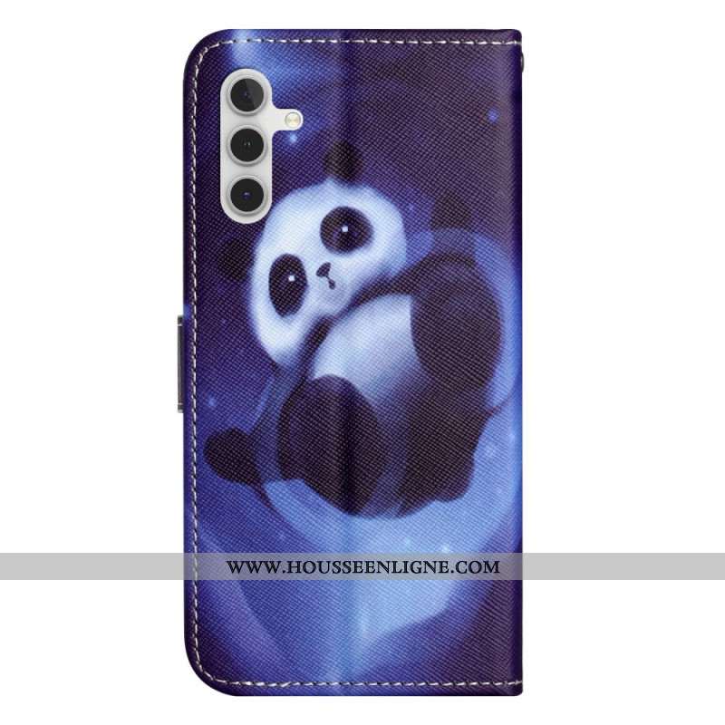 Housse Samsung Galaxy S24 5G Panda Space à Lanière