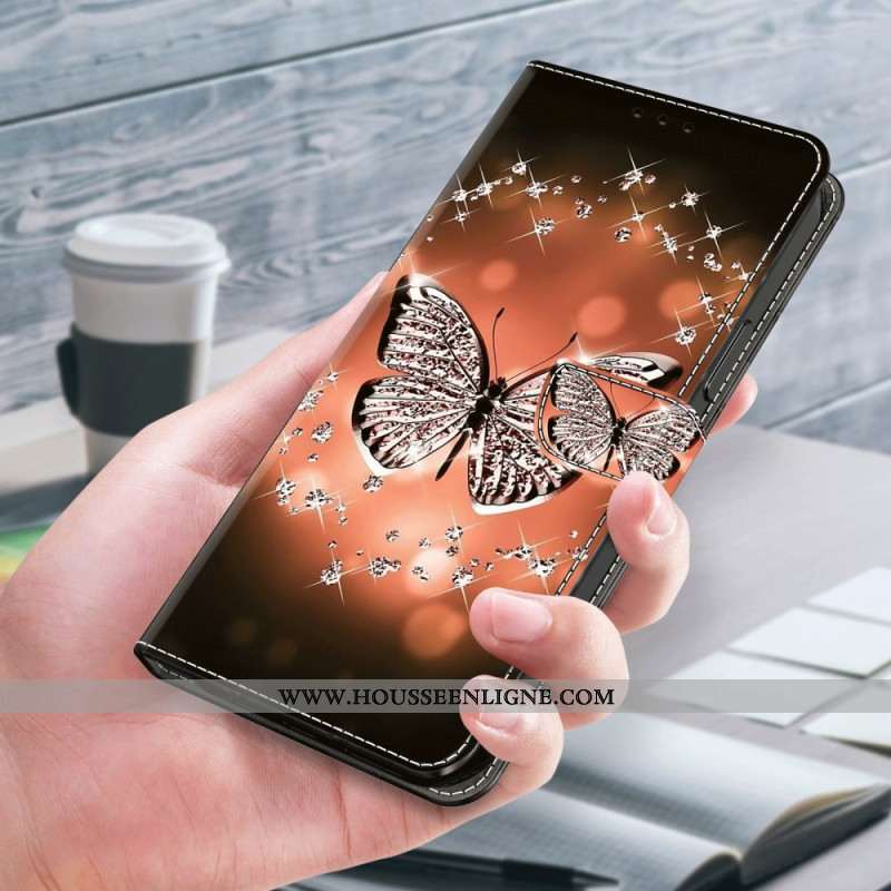 Housse Samsung Galaxy S24 5G Papillon de Cristal