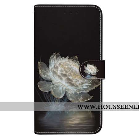 Housse Samsung Galaxy S24 5G Pivoine Cristal à Lanière