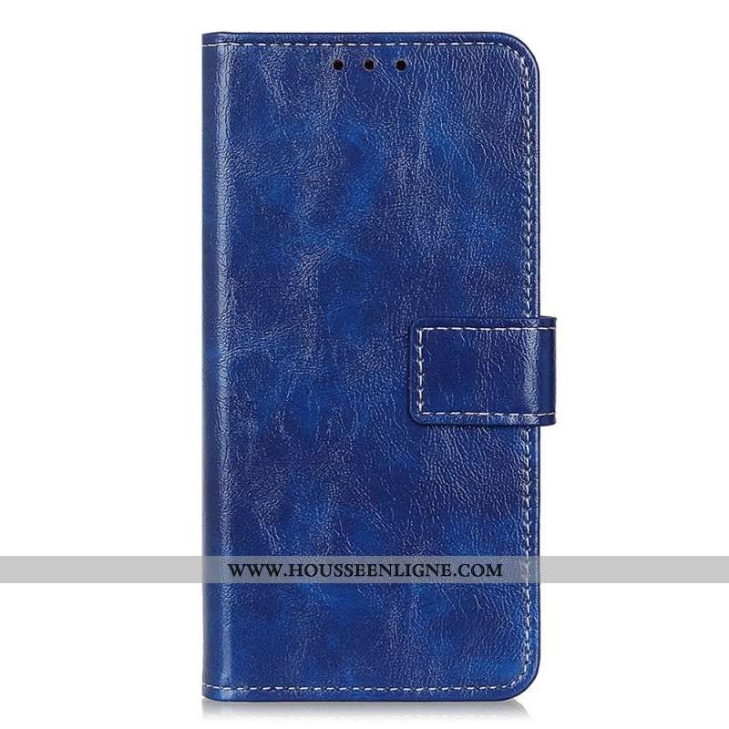 Housse Samsung Galaxy S24 5G Simili Cuir Vernie Coutures Apparentes