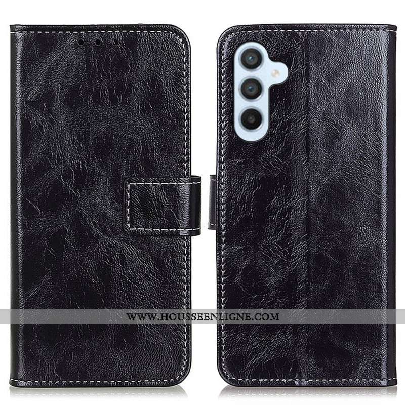 Housse Samsung Galaxy S24 5G Simili Cuir Vernie Coutures Apparentes