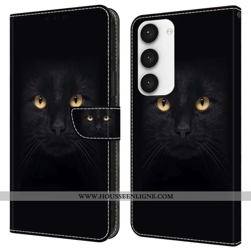 Housse Samsung Galaxy S24 5G Yeux de Chat noir