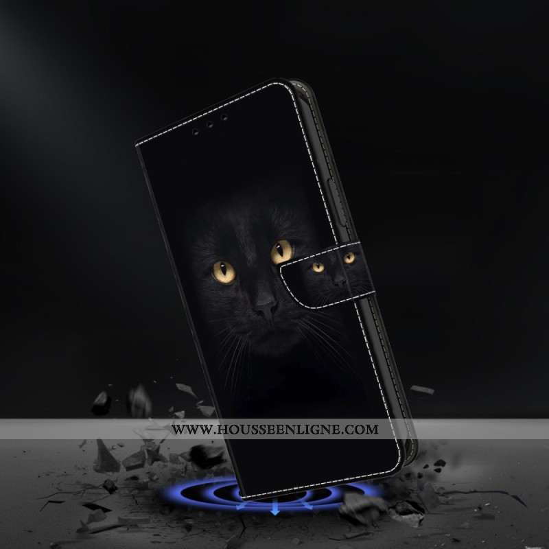 Housse Samsung Galaxy S24 5G Yeux de Chat noir