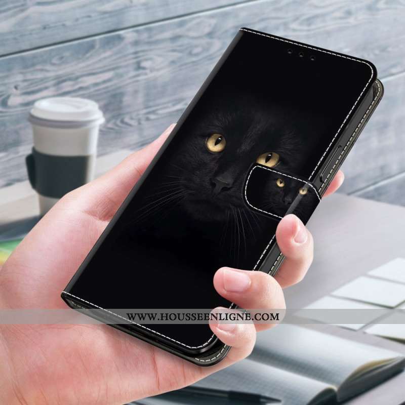 Housse Samsung Galaxy S24 5G Yeux de Chat noir