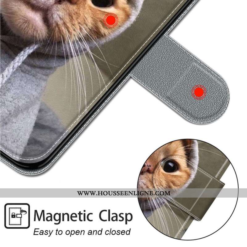 Housse Samsung Galaxy S24 5G Yo Cat avec Lanière