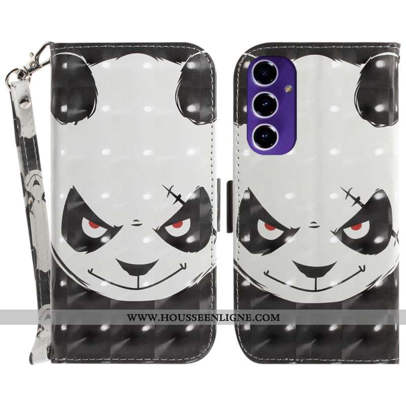 Housse Samsung Galaxy S24 FE Angry Panda à Lanière