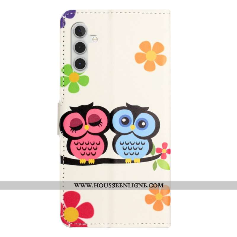 Housse Samsung Galaxy S24 FE Couple de Hiboux