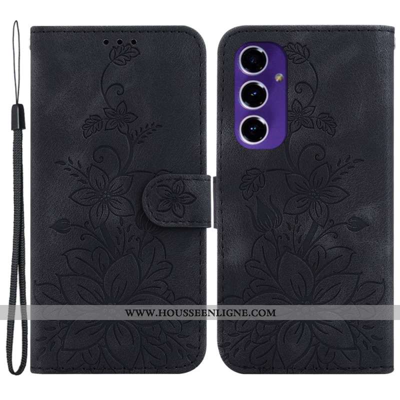 Housse Samsung Galaxy S24 FE Effet Daim Floral