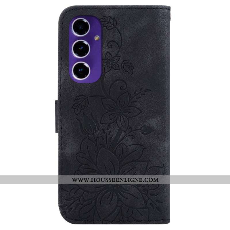 Housse Samsung Galaxy S24 FE Effet Daim Floral