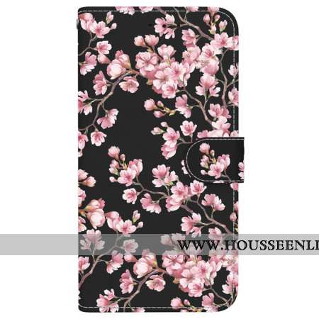 Housse Samsung Galaxy S24 FE Fleurs de Prunier à Lanière