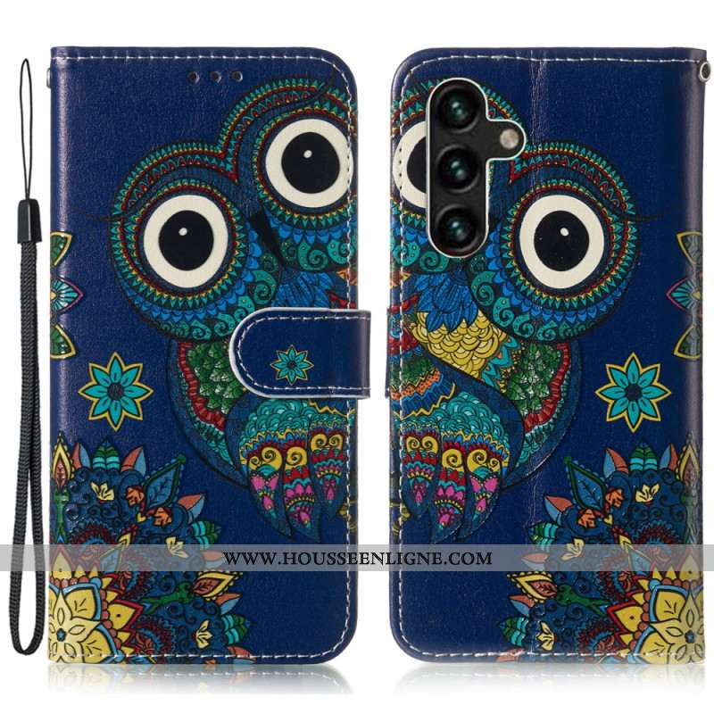 Housse Samsung Galaxy S24 FE Hibou Bleu