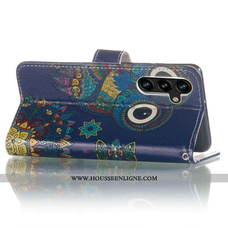 Housse Samsung Galaxy S24 FE Hibou Bleu