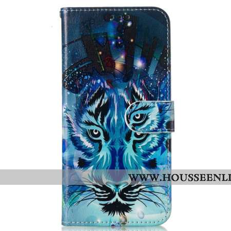 Housse Samsung Galaxy S24 FE Loup Imprimé à Lanière