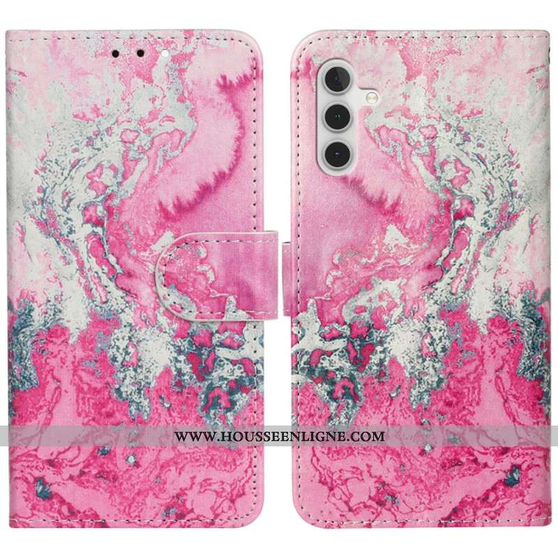 Housse Samsung Galaxy S24 FE Marbre Rose d'Eau de Mer