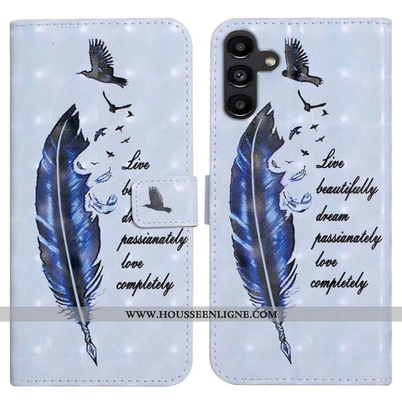 Housse Samsung Galaxy S24 FE Plume Bleue