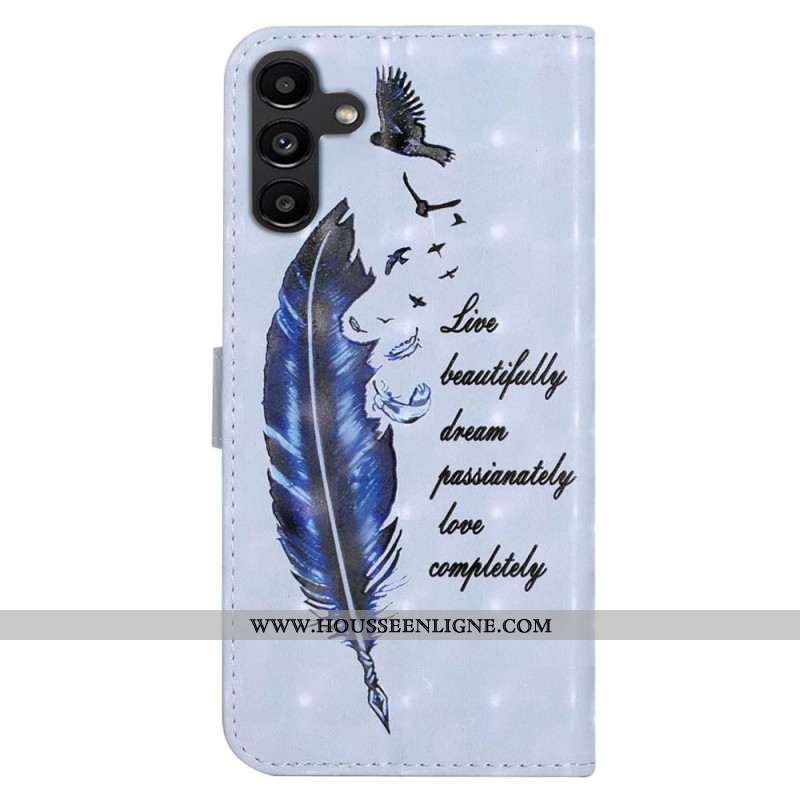 Housse Samsung Galaxy S24 FE Plume Bleue