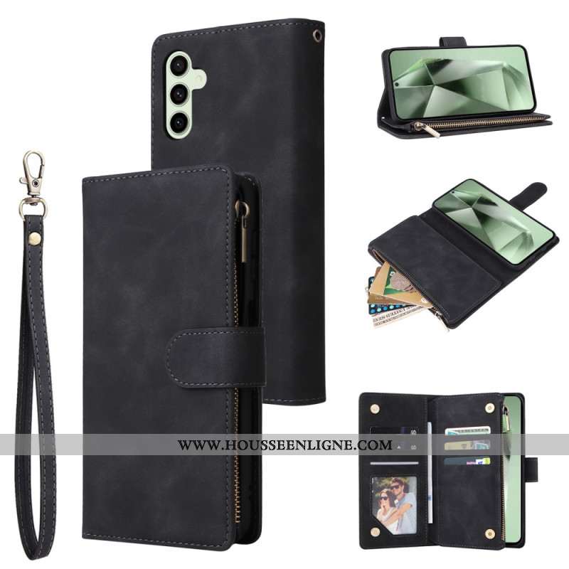 Housse Samsung Galaxy S24 FE Portefeuille Design Cuir