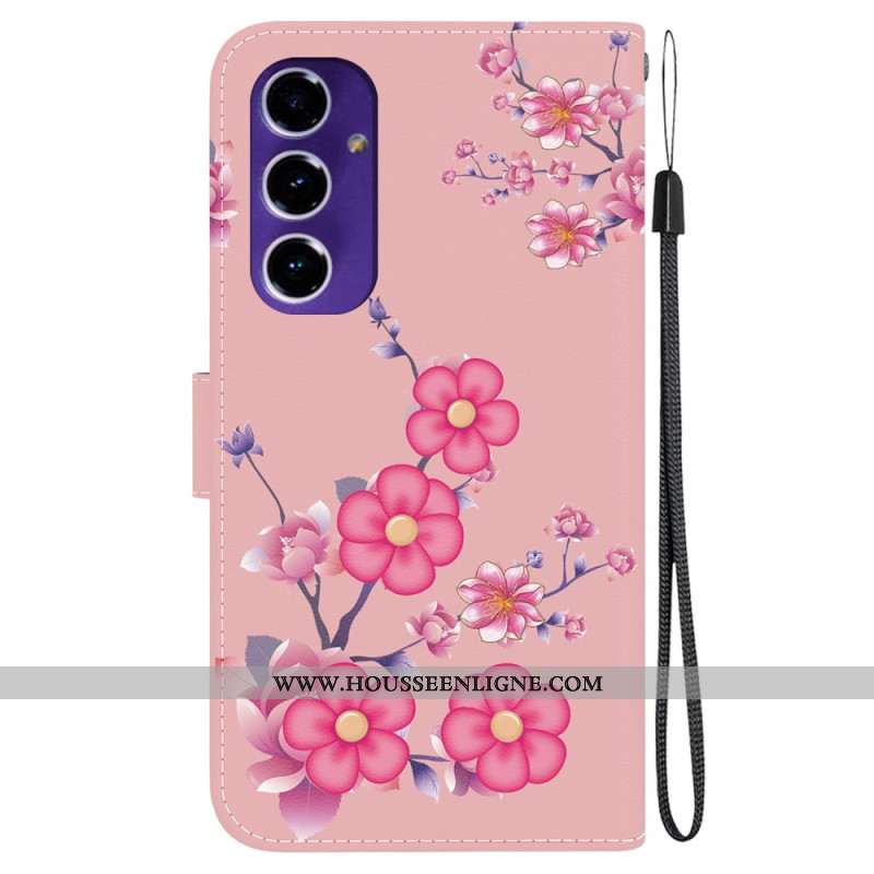 Housse Samsung Galaxy S24 FE Sakura à Lanière