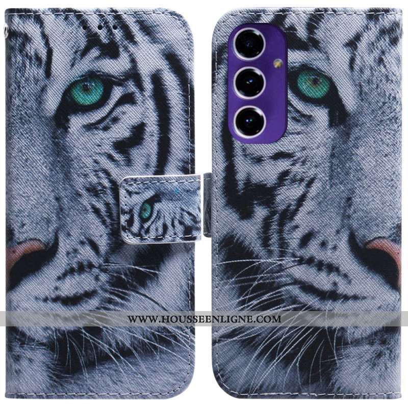 Housse Samsung Galaxy S24 FE Tigre Blanc