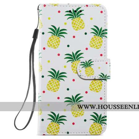 Housse Samsung Galaxy S24 Plus 5G Ananas à Lanière