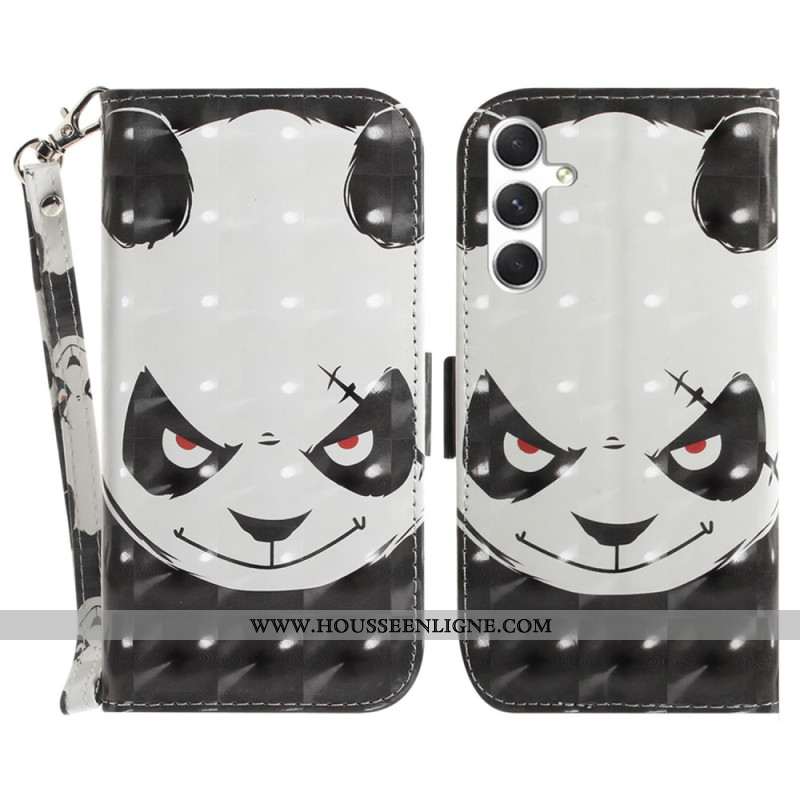 Housse Samsung Galaxy S24 Plus 5G Angry Panda à Lanière