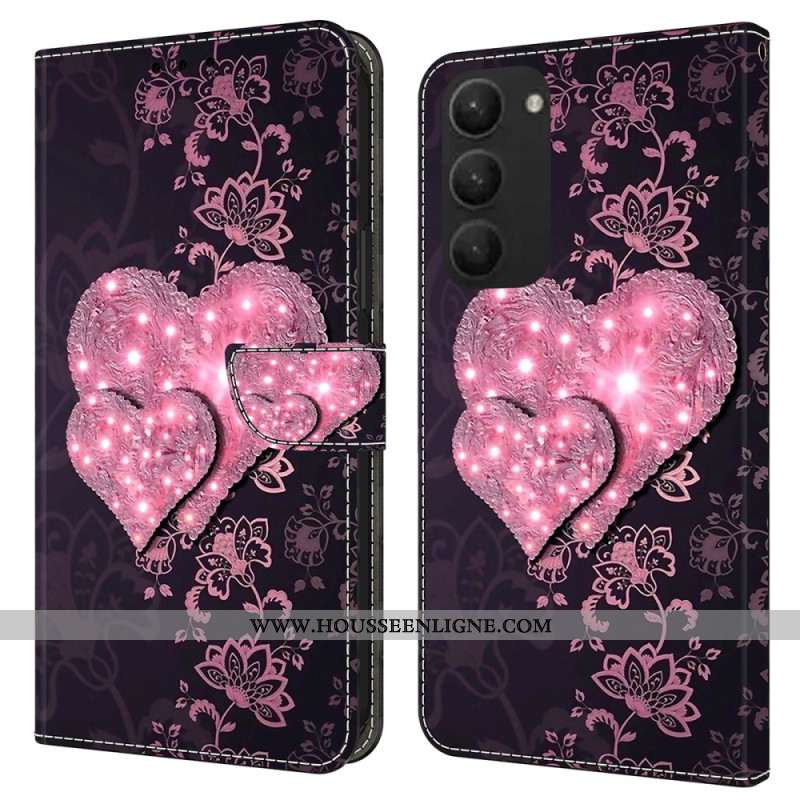 Housse Samsung Galaxy S24 Plus 5G Coeurs en Dentelle