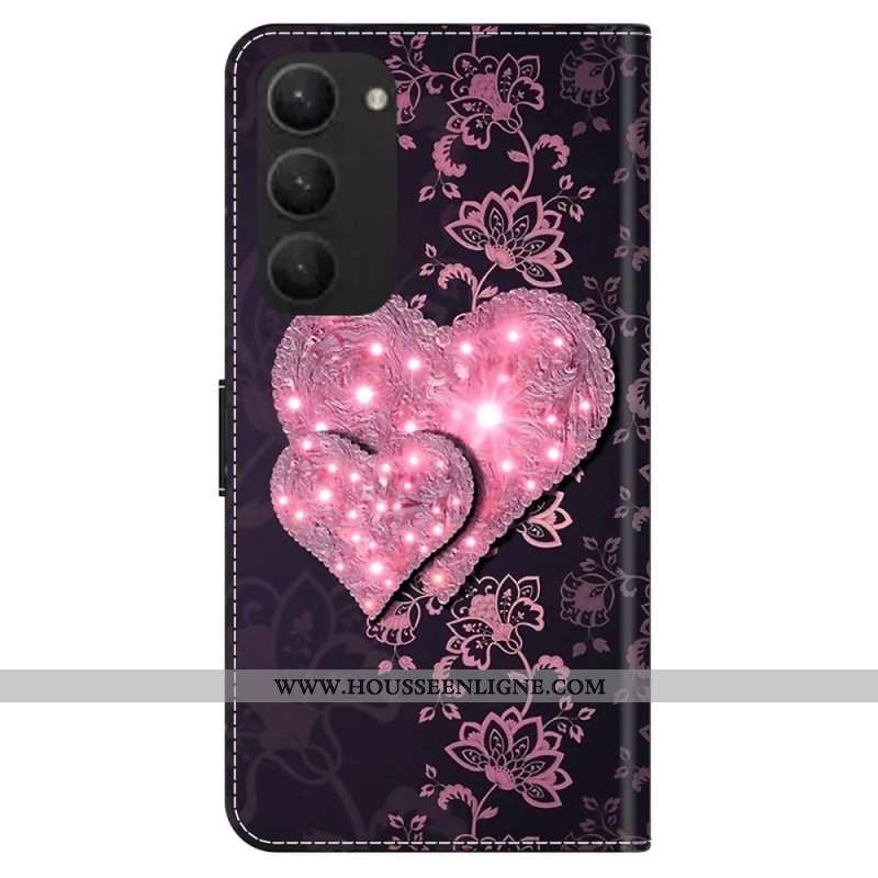 Housse Samsung Galaxy S24 Plus 5G Coeurs en Dentelle