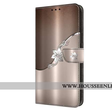 Housse Samsung Galaxy S24 Plus 5G Fleur argentée