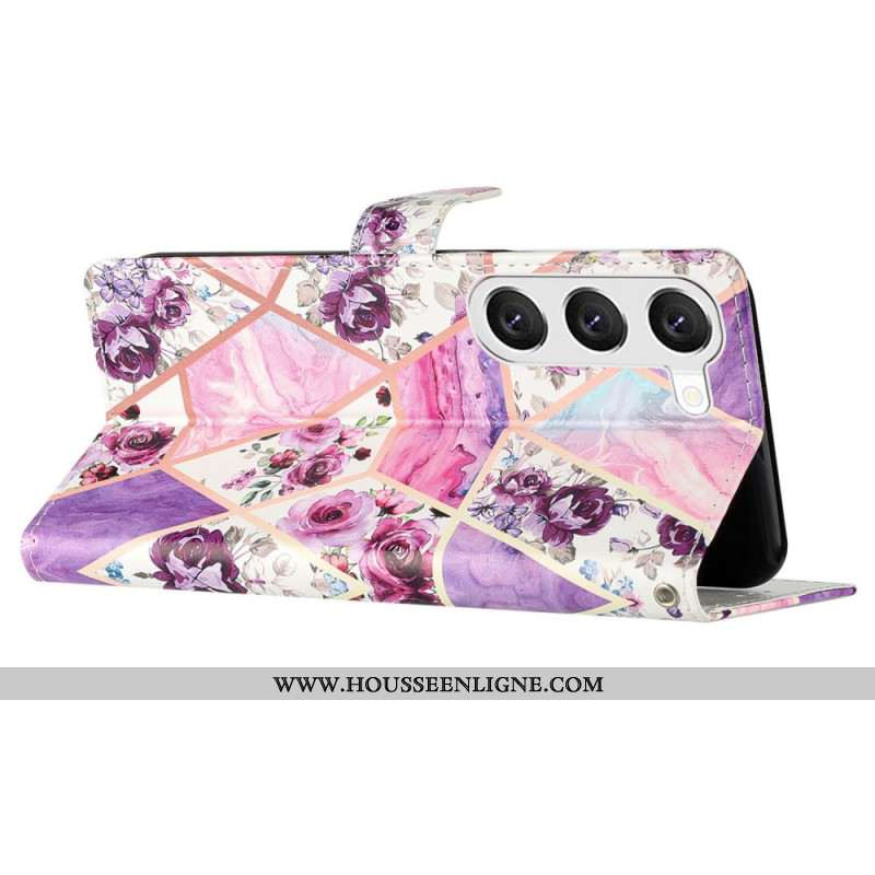 Housse Samsung Galaxy S24 Plus 5G Fleurs Violettes