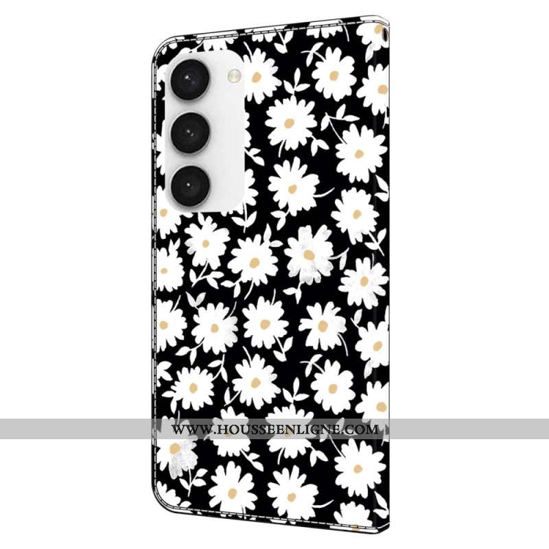 Housse Samsung Galaxy S24 Plus 5G Motif Floral à Lanière