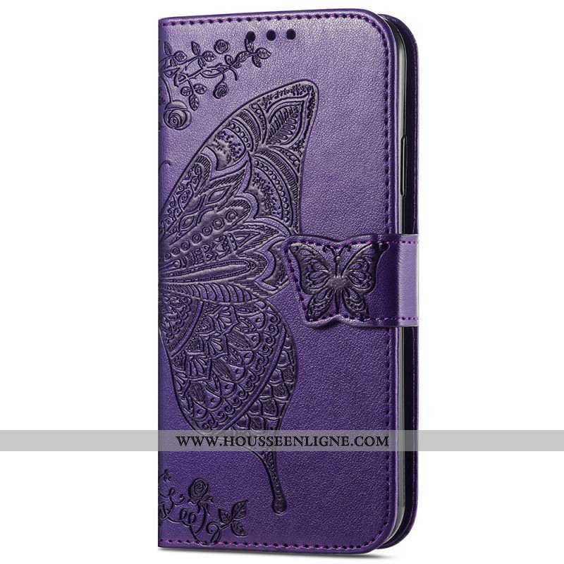 Housse Samsung Galaxy S24 Plus 5G Papillon Baroque