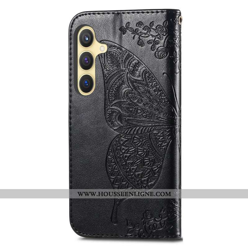 Housse Samsung Galaxy S24 Plus 5G Papillon Baroque