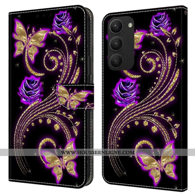 Housse Samsung Galaxy S24 Plus 5G Papillons Violets