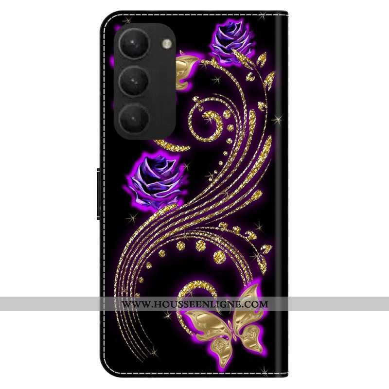 Housse Samsung Galaxy S24 Plus 5G Papillons Violets