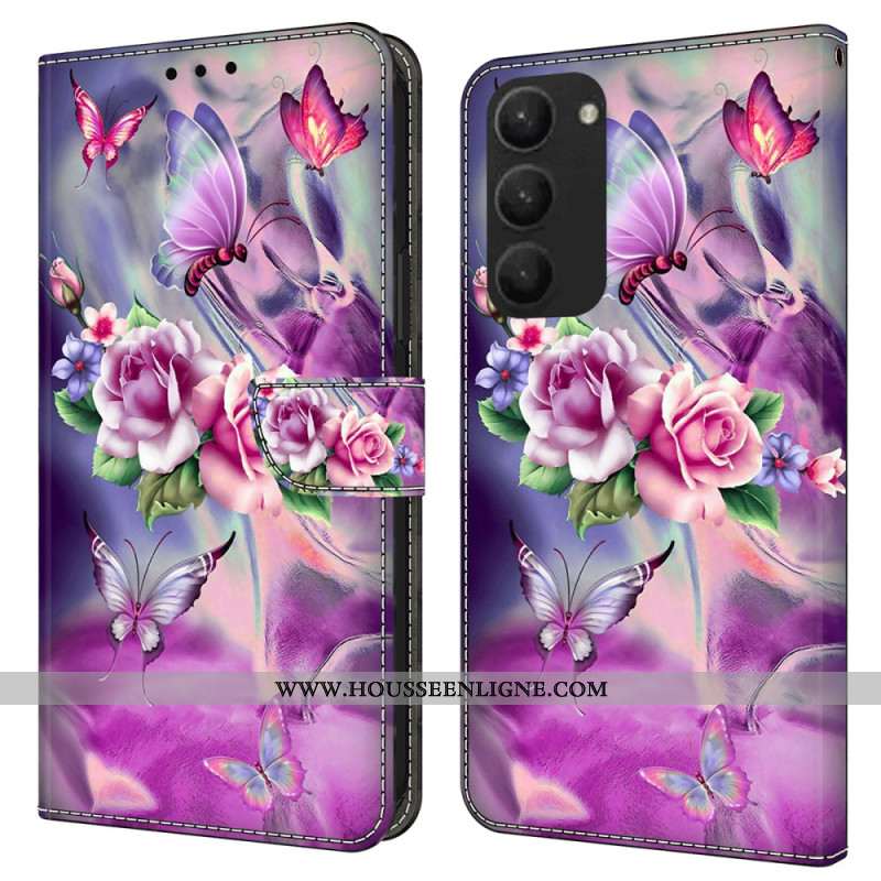 Housse Samsung Galaxy S24 Plus 5G Papillons et Fleurs