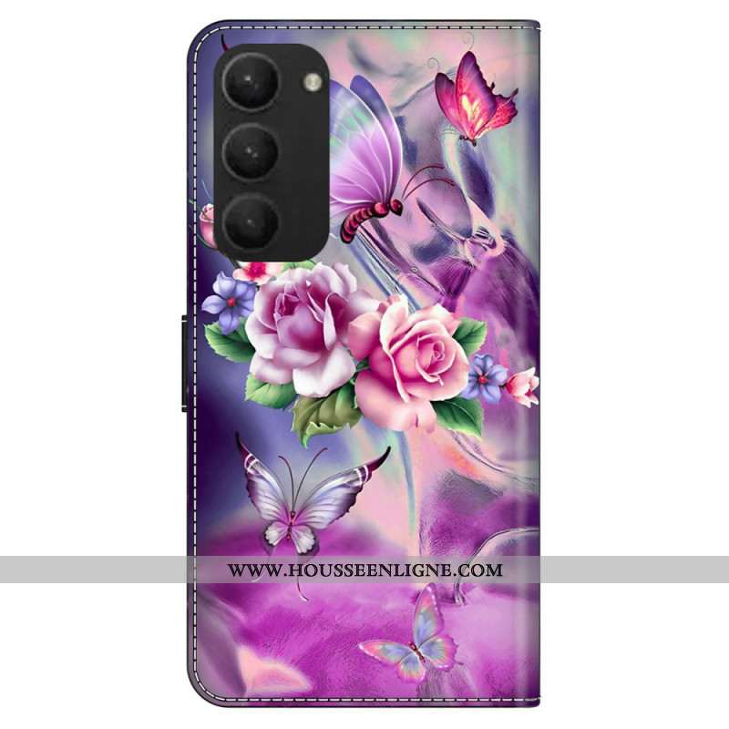 Housse Samsung Galaxy S24 Plus 5G Papillons et Fleurs